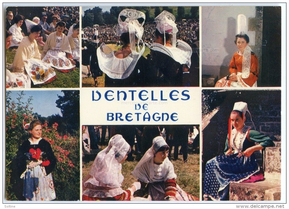 Dentelles De Bretagne - Léon, Pont-Aven, Coiffe Bigouden, Châteauneuf-du-Faou, Plouguerneau, Plougastel - écrite 2 Scans - Autres & Non Classés