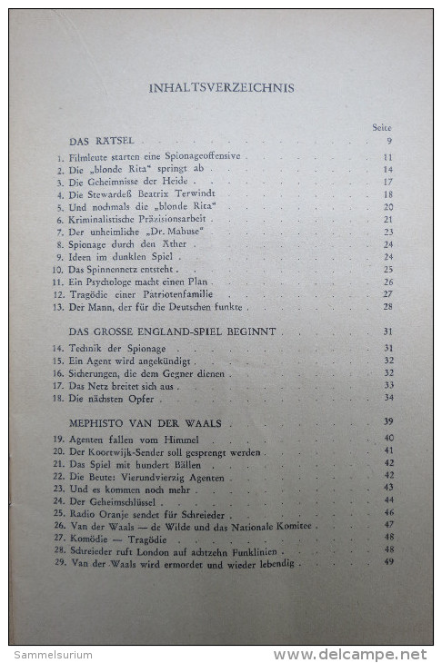 L.D. Gerson "Schreieder Und Die Spione" Der Erste Bericht über Das "Englandspiel" - Police & Military