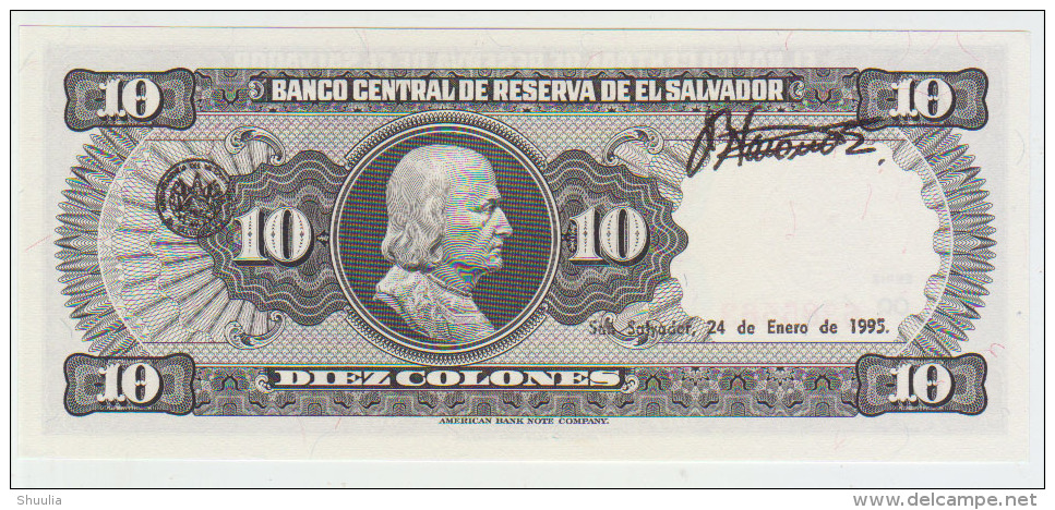 El Salvador 10 Colon 1995 Pick 135b UNC - El Salvador