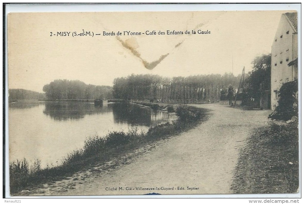 Misy-sur-Yonne-Bords De L'Yonne-Café Des Enfants De La Gaule-(CPA). - Le Chatelet En Brie