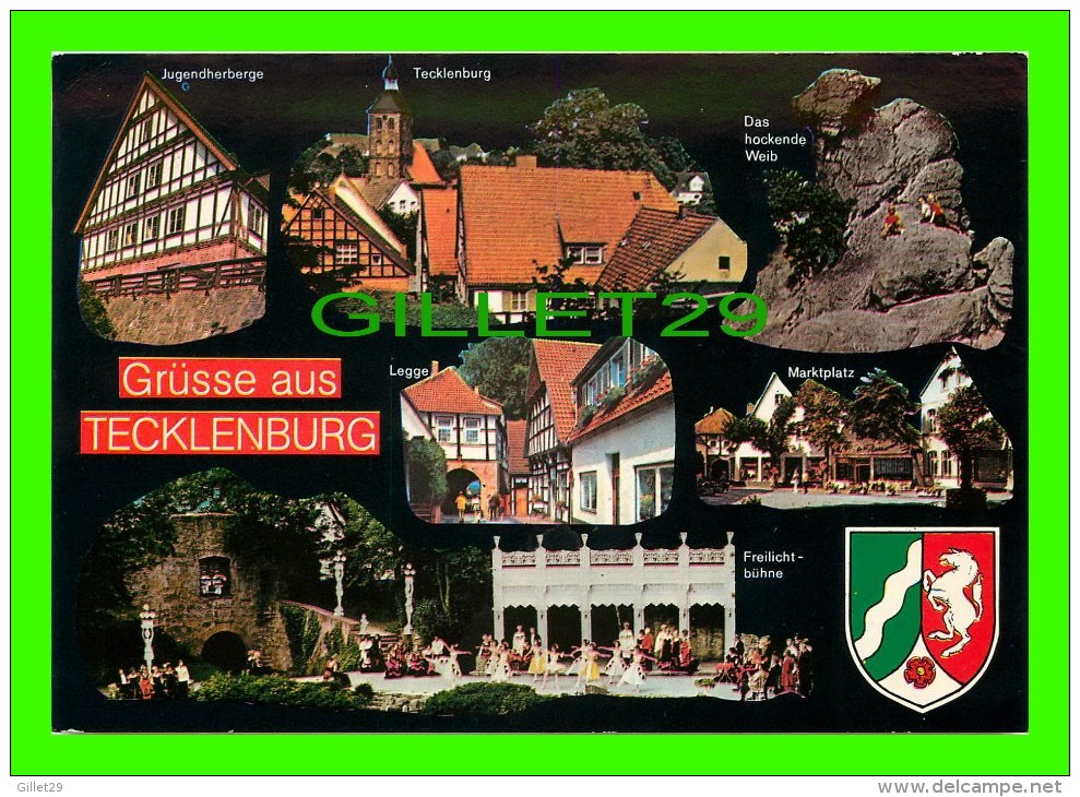 TECKLENBURG,  ALLEMAGNE  - GRUSSE AUS TECKLENBURG - 8 MULTIVIEWS - TRAVEL IN 1988 - - Steinfurt