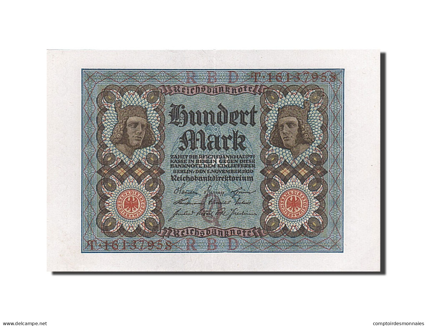 Billet, Allemagne, 100 Mark, 1920, 1920-11-01, SUP+ - 100 Mark