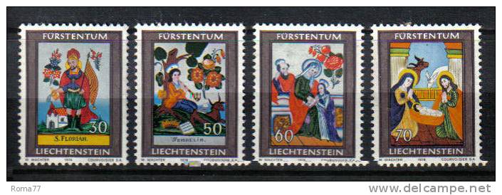 LIECH58 - LIECHTENSTEIN 1974 : Natale Serie N. 558/61  *** - Ungebraucht