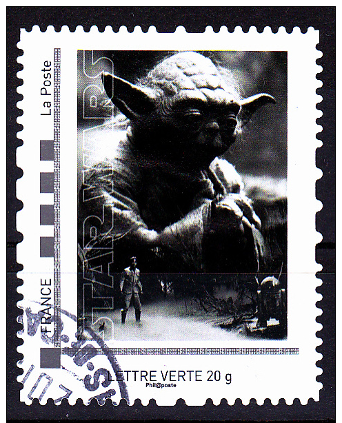 Montimbramoi, Lettre Verte.20gr "Maître Yoda" Issu Du Collector STAR WARS,  Used/oblitéré - Autres & Non Classés