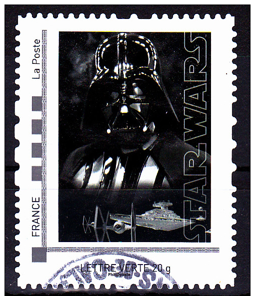 Montimbramoi, Lettre Verte.20gr "Dark Vador" Issu Du Collector STAR WARS,  Used/oblitéré - Autres & Non Classés