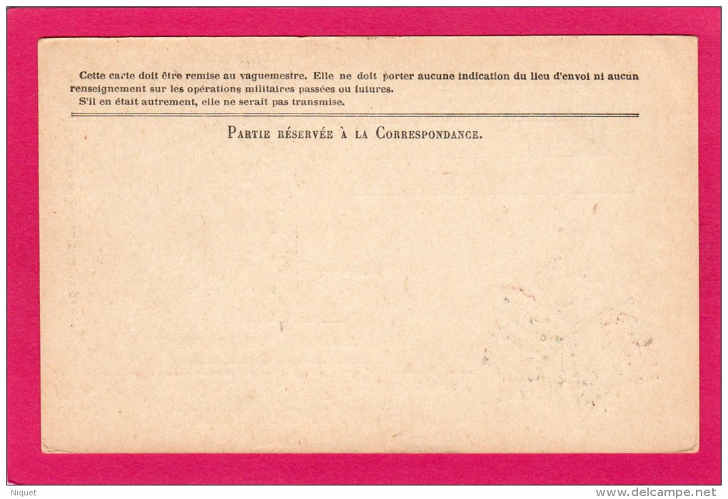 Correspondance Des Armées De La République, Carte En Franchise, Pour Les Troupes En Opérations - Guerre 1914-18