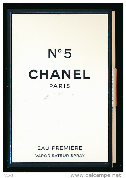 Perfume samples (testers) - CHANEL, N° 5, Eau Première, Vaporisateur Spray,  Eau de Parfum, 2 ml, échantillon tube sur carte, jamais ouvert