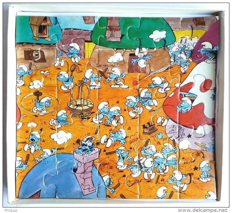 RARE 3 Puzzles ASS 25 Pièces Vers 1984-85 - SCHTROUMPFS -  COMPLETS - Puzzels