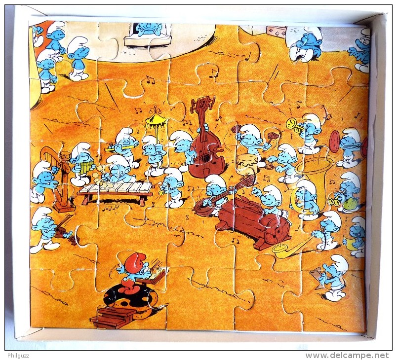 RARE 3 Puzzles ASS 25 Pièces Vers 1984-85 - SCHTROUMPFS -  COMPLETS - Puzzels