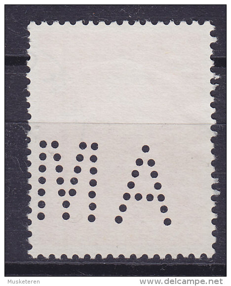 Norway Perfin Perforé Lochung 'AM' 2.00 Kr Olav V.  TROMSØ Cancel (2 Scans) - Varietà E Curiosità