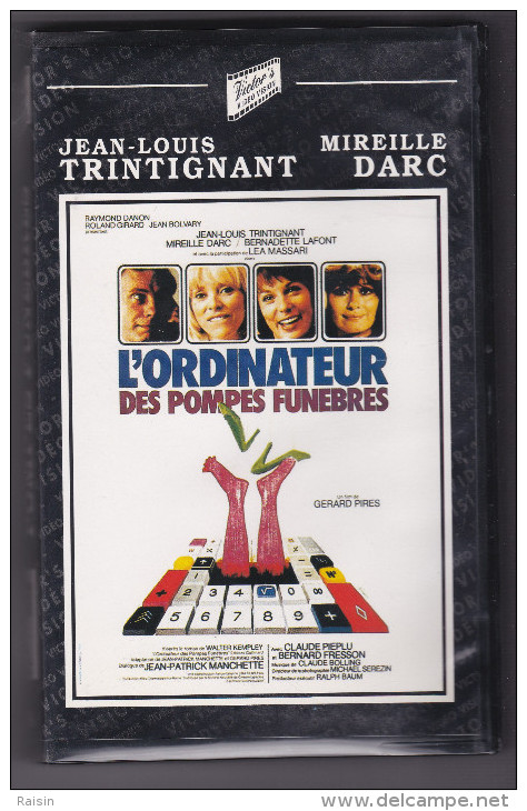 L'Ordinateur Des Pompes Funèbres J.I. Trintignant Mireille Darc  Victor's Video Vision  VHS  BE - Policiers