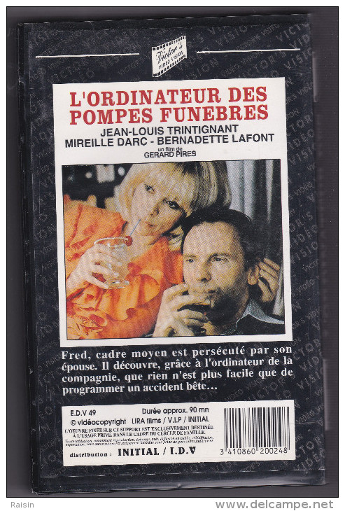 L'Ordinateur Des Pompes Funèbres J.I. Trintignant Mireille Darc  Victor's Video Vision  VHS  BE - Policiers