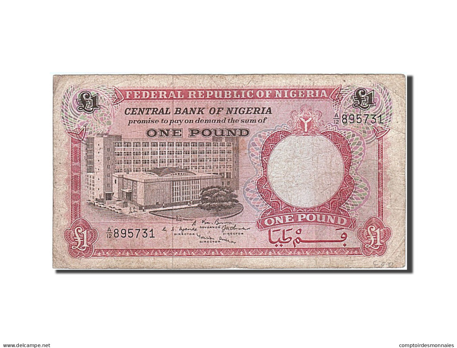 Billet, Nigéria, 1 Pound, 1967, B - Nigeria