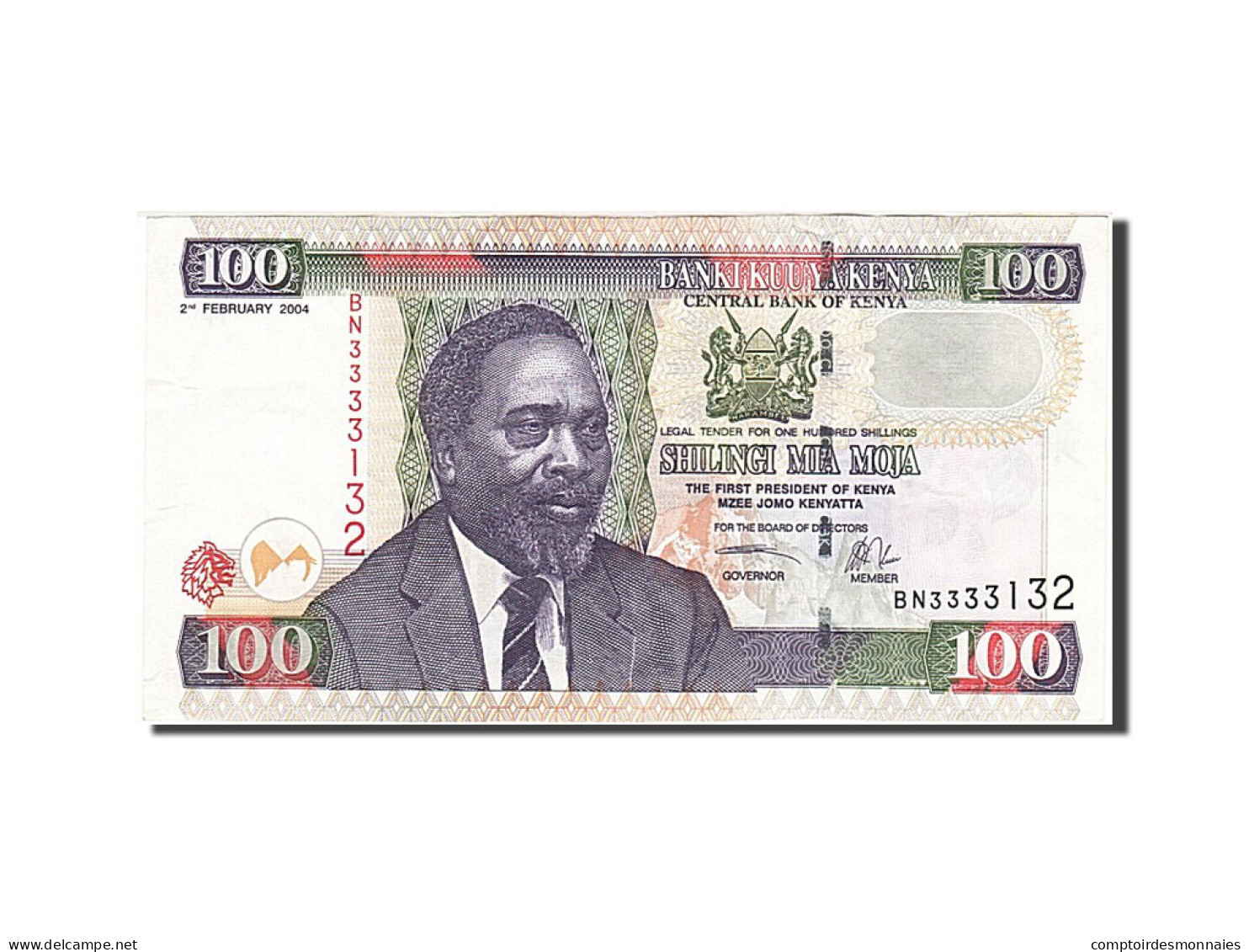 Billet, Kenya, 100 Shillings, 2004, 2004-02-02, TTB+ - Kenya