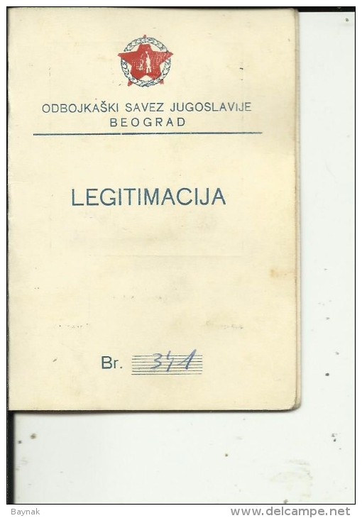 VOLLEYBALL  FEDERATION OF YUGOSLAVIA  / CROATIA   --  MEMBERSHIP CARD  --  LADY FOTO  --  1958 - Historische Dokumente