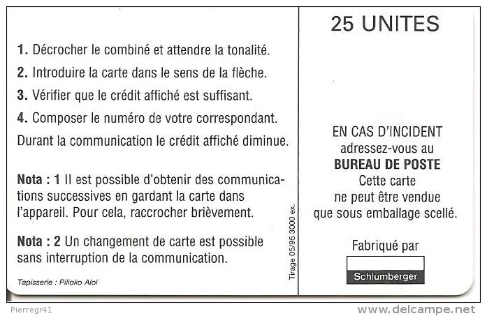 CARTE°-PUCE-WALLIS Et FUTUNA-WF7-05/95-SC7-TAPISSERIE-PILIOKO-NEUVE Sans BLISTER-TBE-LUXE - Wallis And Futuna