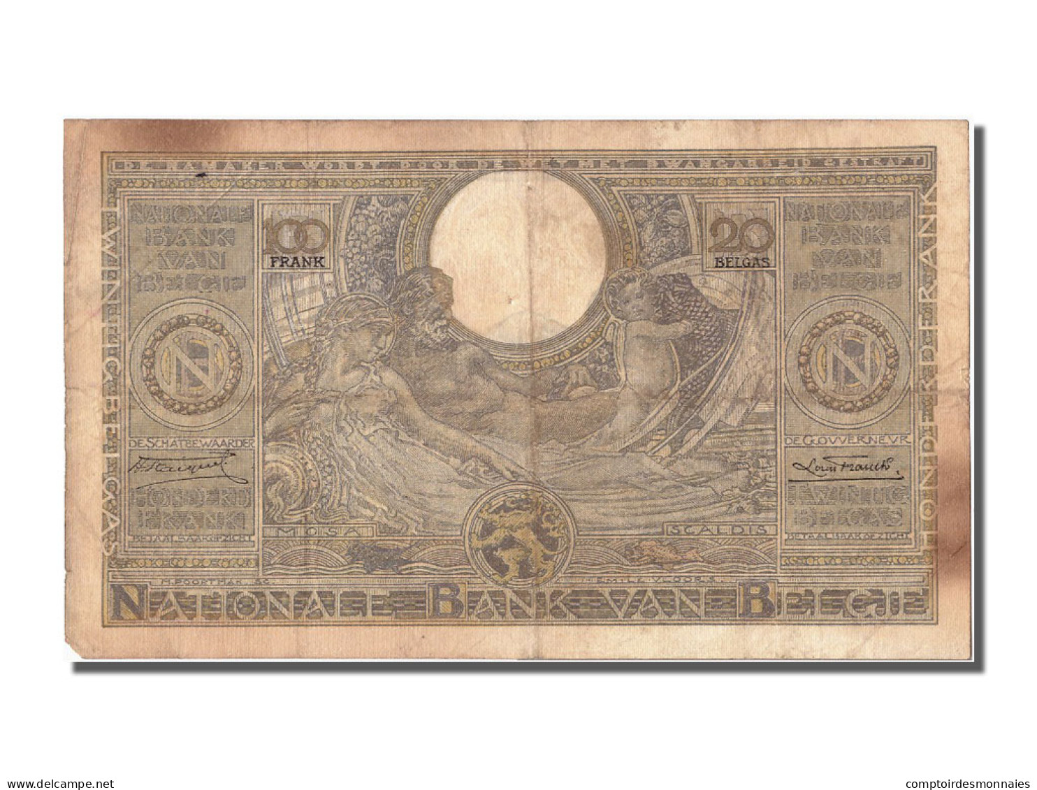Billet, Belgique, 100 Francs-20 Belgas, 1934, 1934-04-06, TTB - Other & Unclassified
