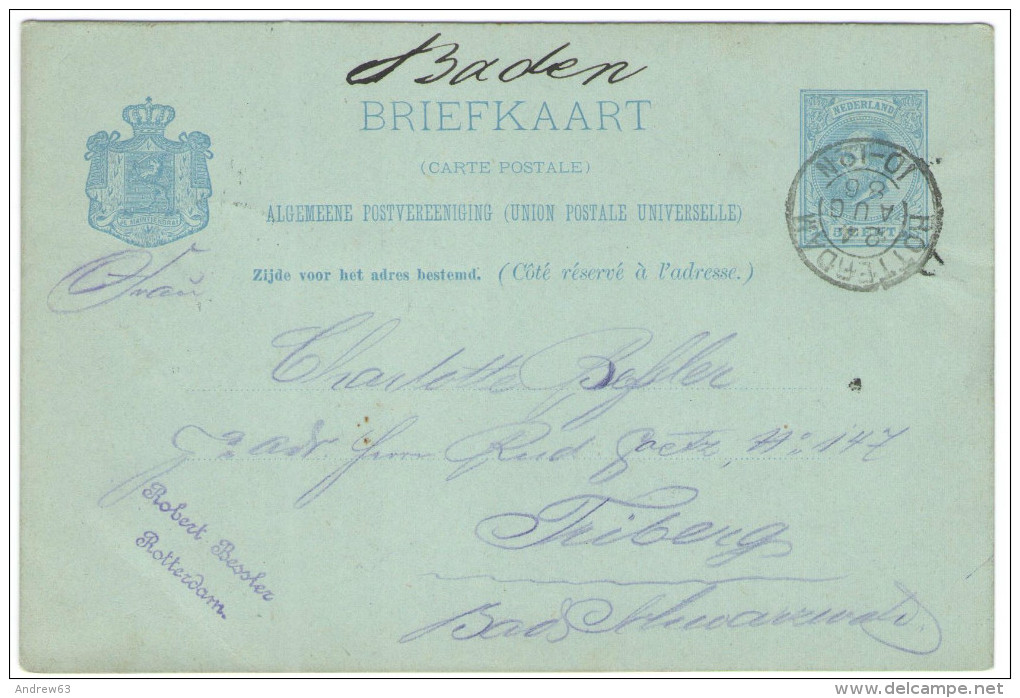 OLANDA - NEDERLAND - Paesi Bassi - 1896 - 5 Cent - Briefkaart - Carte Postale - Postal Card - Intero Postale - Entier... - Postal Stationery