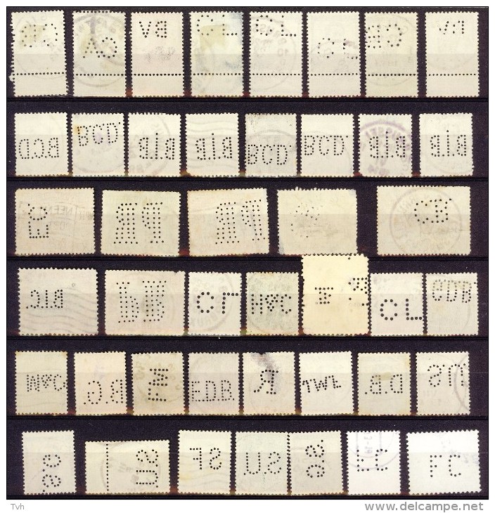 Perfins: 43 Gemengde Zegels - Sin Clasificación