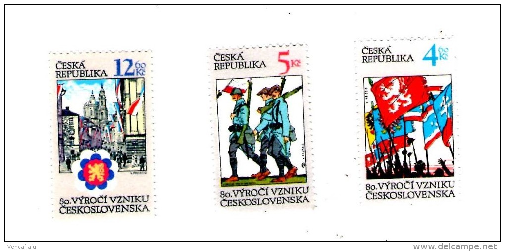 Year 1993 - Anniversary Of The Founding Of The Republic, Set Of 3 Stamps, MNH - Unused Stamps