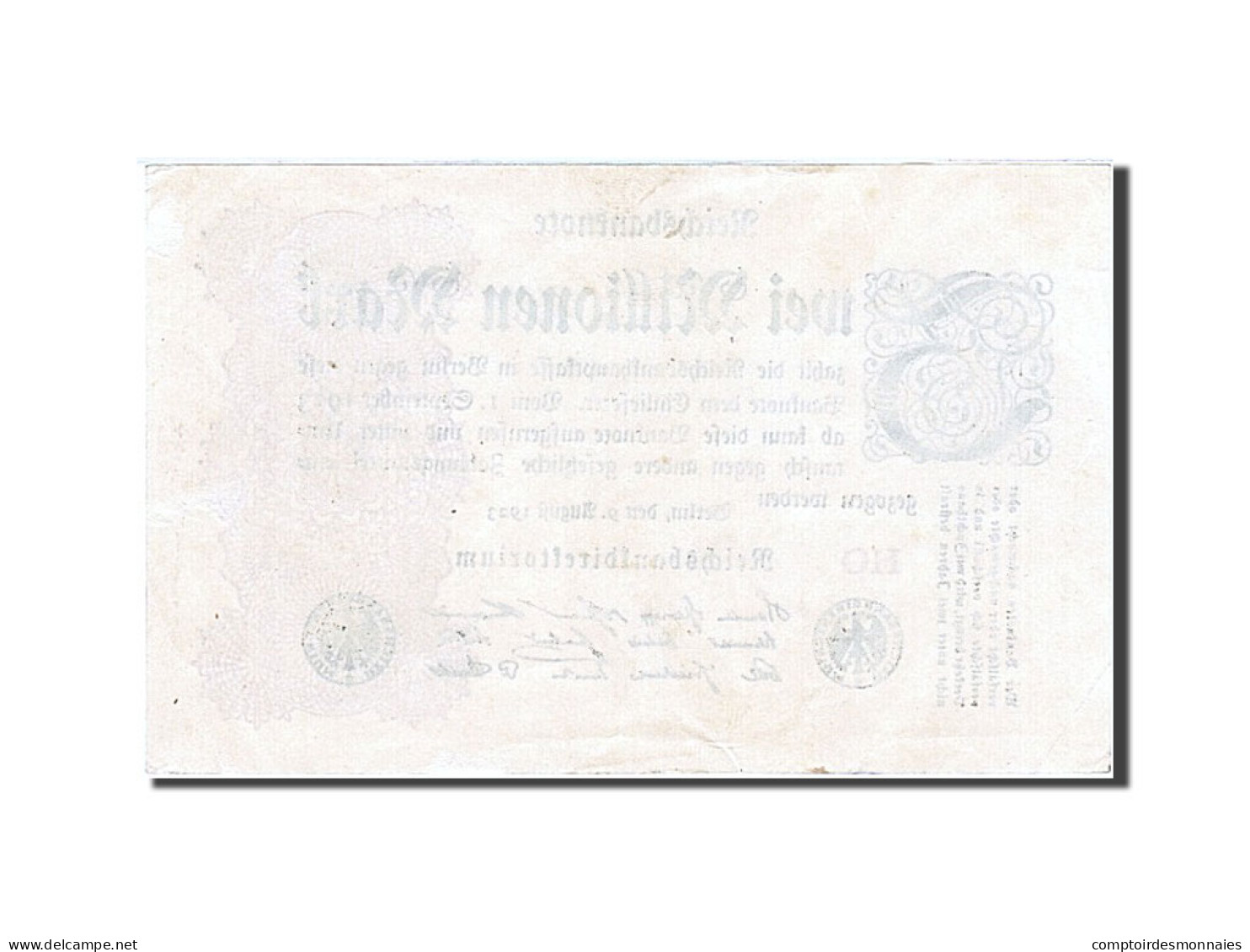 Billet, Allemagne, 1923-08-09 - 2 Miljoen Mark