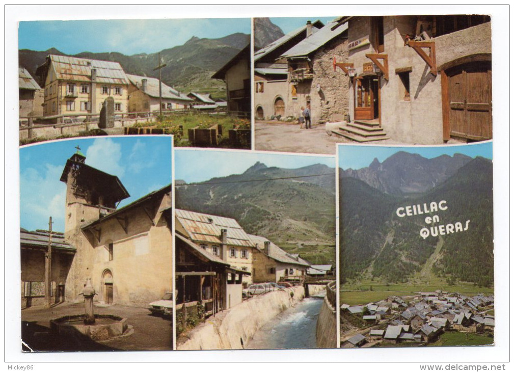 CEILLAC En Queyras-Multivues-cpsm  15 X 10  N°909 éd Cellard---cachet ABRIES-05- Haut Queyras - Autres & Non Classés