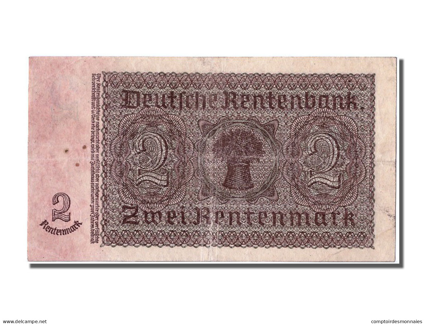 Billet, Allemagne, 2 Rentenmark, 1937, 1937-01-30, TTB - 2 Rentenmark