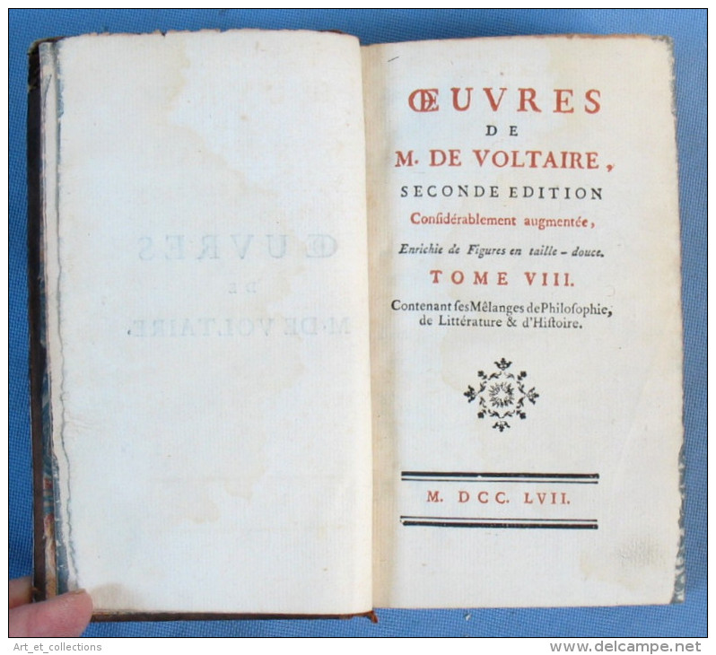 &OElig;uvres De M. De Voltaire / 2è édition De 1757 / Tome VIII / Planches Dépliantes - 1701-1800