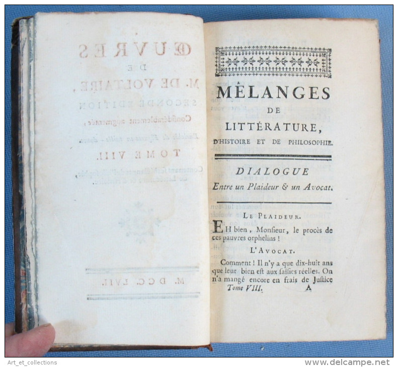 &OElig;uvres De M. De Voltaire / 2è édition De 1757 / Tome VIII / Planches Dépliantes - 1701-1800