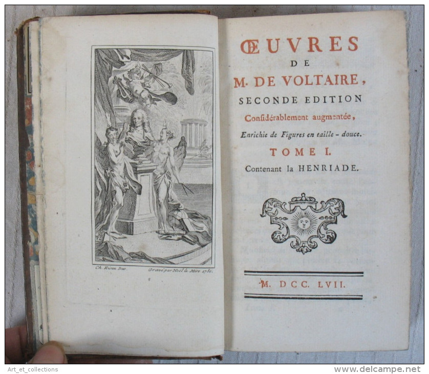 &OElig;uvres De M. De Voltaire / 2è édition De 1757 / Tome I  / 11 Gravures - 1701-1800