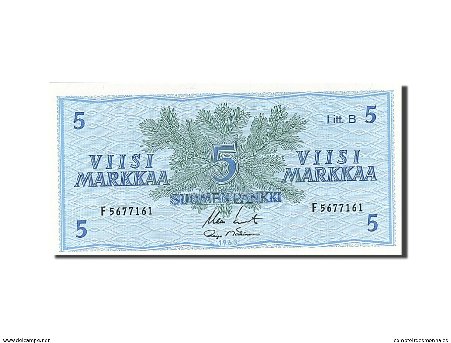 Billet, Finlande, 5 Markkaa, 1963, NEUF - Finlande