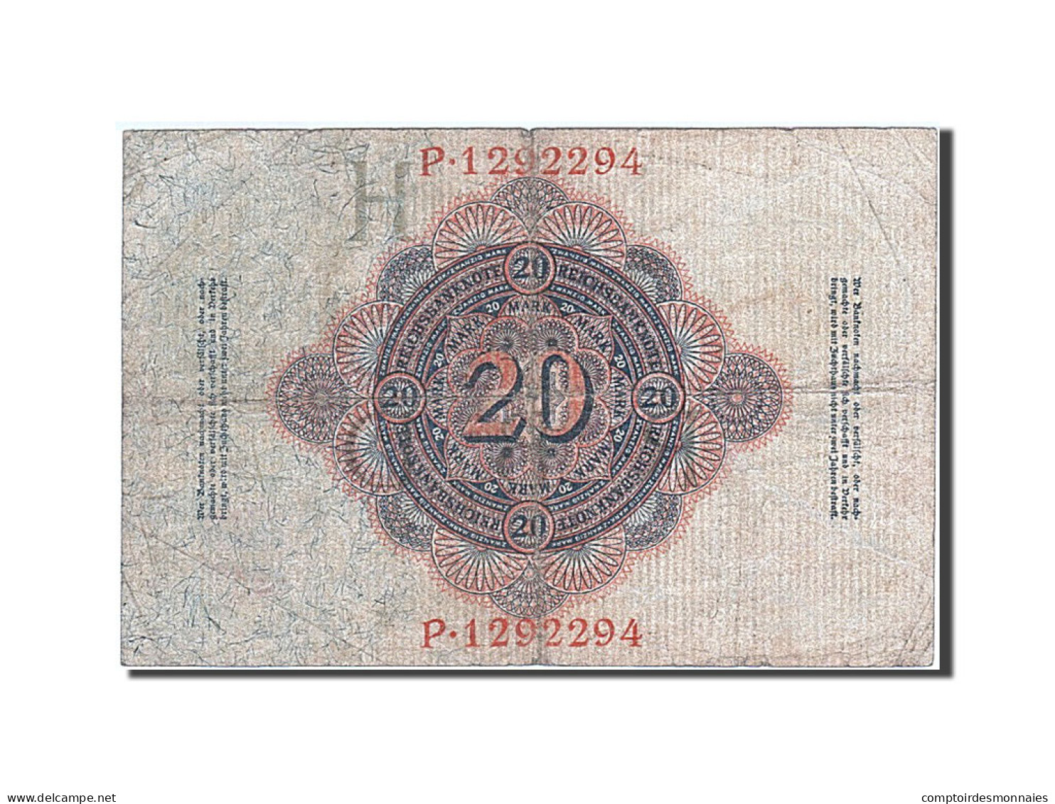 Billet, Allemagne, 20 Mark, 1914, 1914-02-19, B+ - 20 Mark