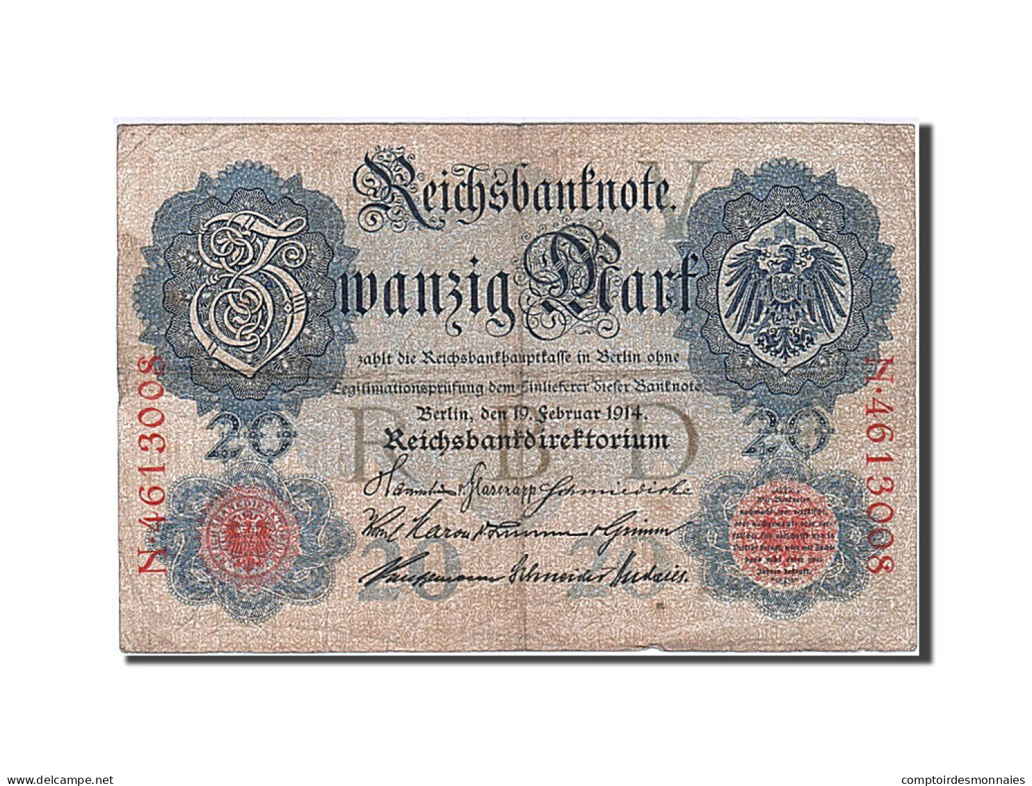 Billet, Allemagne, 20 Mark, 1914, 1914-02-19, B - 20 Mark