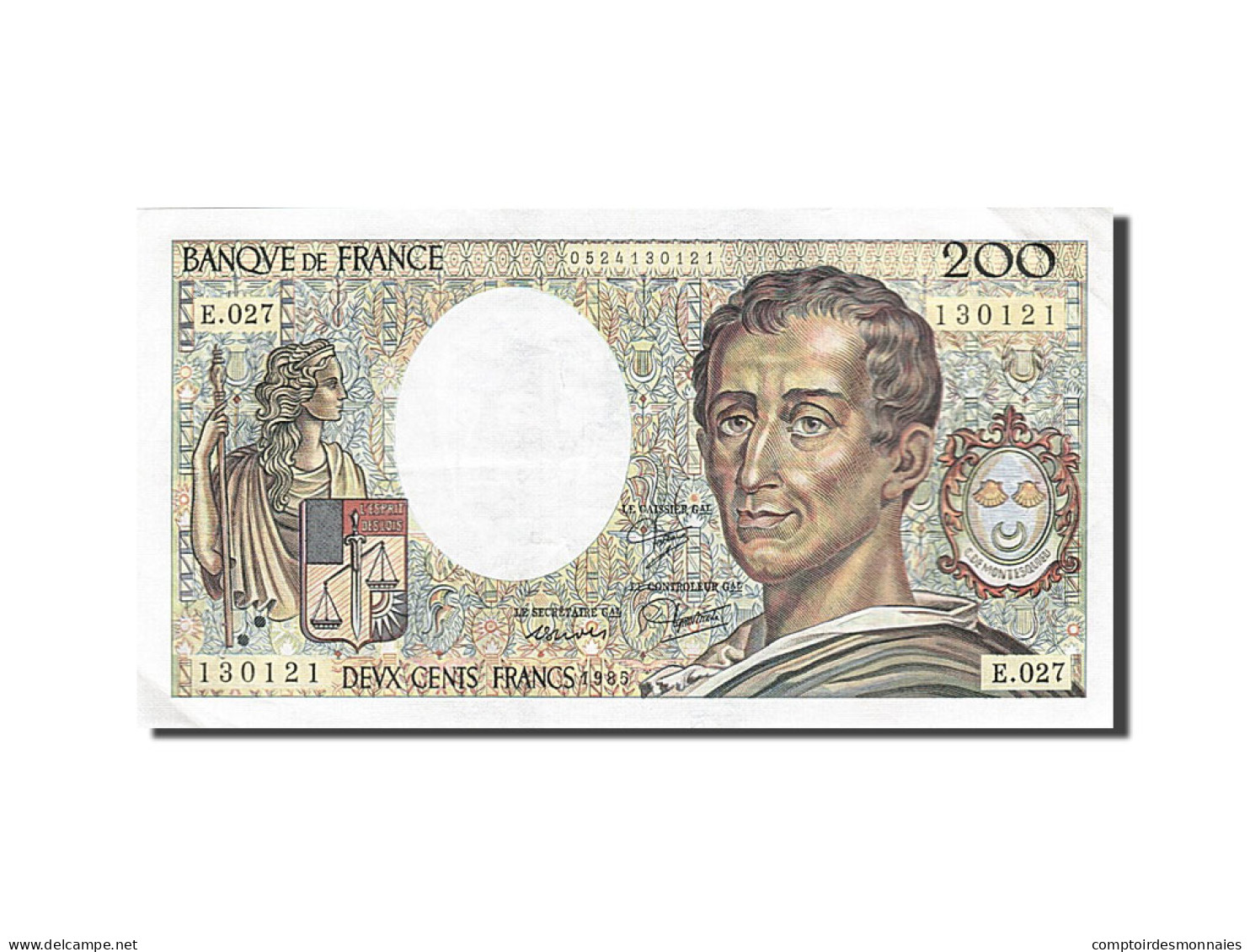 Billet, France, 200 Francs, 1981, 1985, TTB+, Fayette:70.5, KM:155a - 200 F 1981-1994 ''Montesquieu''