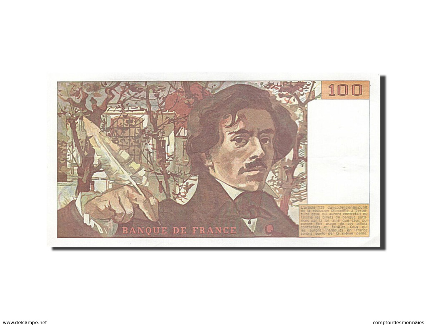 Billet, France, 100 Francs, 1978, 1983, SUP+, Fayette:69.7, KM:154b - 100 F 1978-1995 ''Delacroix''