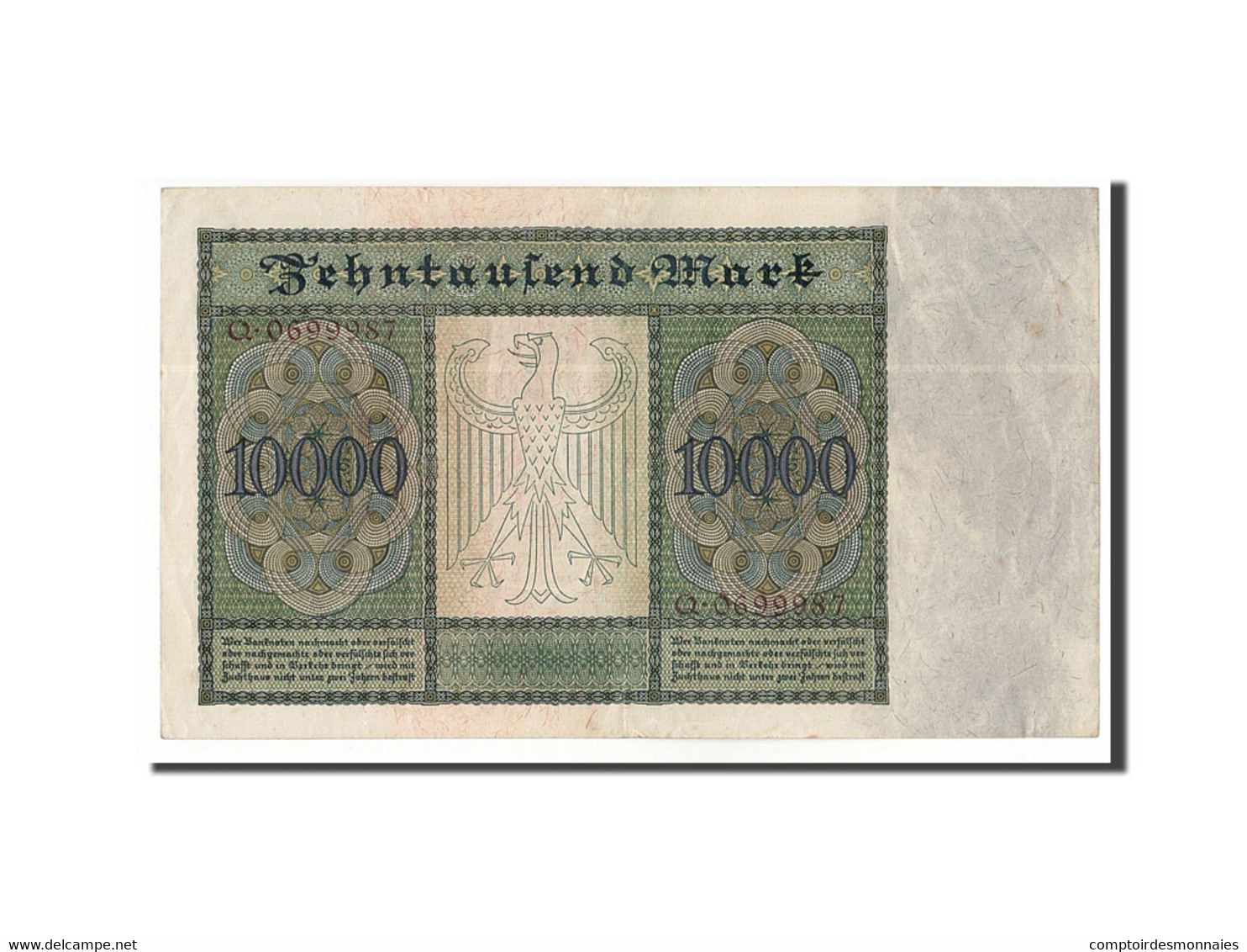 Billet, Allemagne, 10,000 Mark, 1922, 1922-01-19, KM:70, TTB+ - 10.000 Mark