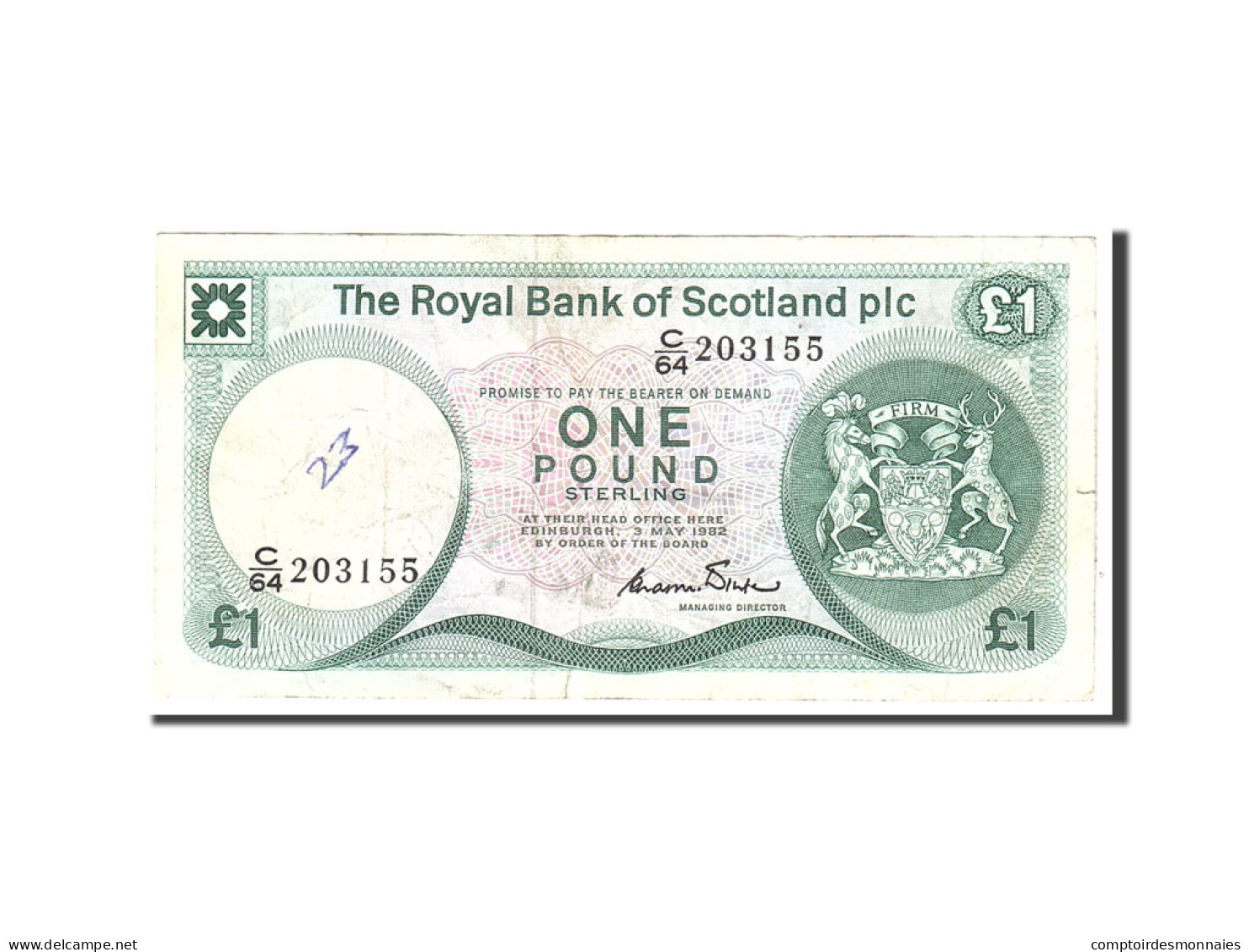Billet, Scotland, 1 Pound, 1982, 1982-05-03, KM:341a, TB+ - 1 Pond