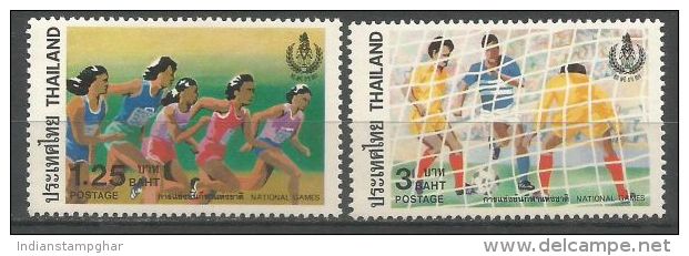 Thailand Mint MNH  Stamp,1984 17th National Games,2v Set MNH, Soccer - Neufs