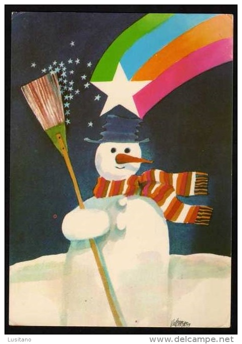 Portugal Stationery Entier Inteiro - Christmas Noel Bonhomme De Neige Snowman ( 2 Scans ) - Entiers Postaux