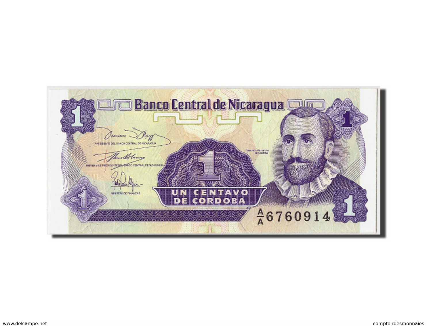 Billet, Nicaragua, 1 Centavo, Undated (1991), Undated, KM:167, NEUF - Nicaragua