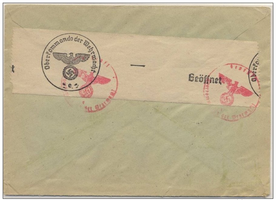 DR - 20+5 Pfg. AH, Zensurbrief I.d. SCHWEIZ, Hamburg-Poppenbüttel - Gossau 1943 - Autres & Non Classés