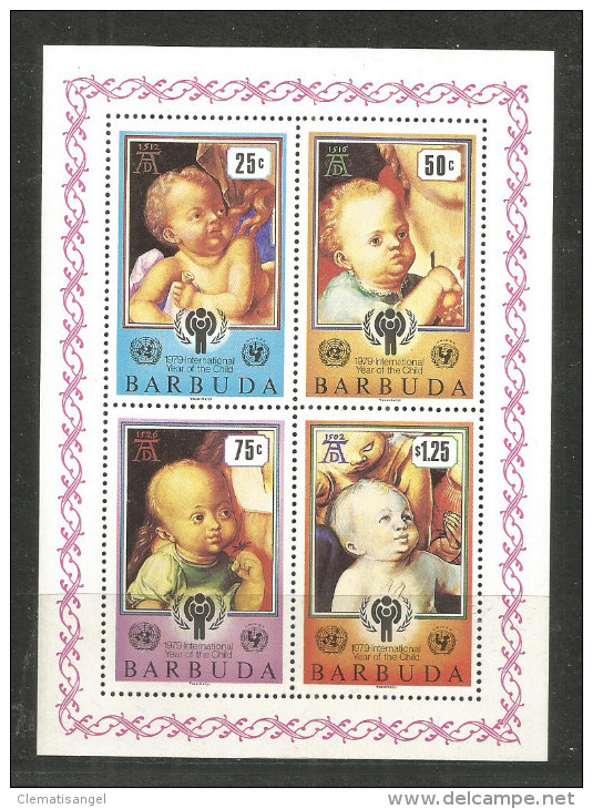 726 * BARBUDA BLOCK * JAHR DES KINDES * 1979 * UNGEBRAUCHT ** !! - Antigua Und Barbuda (1981-...)