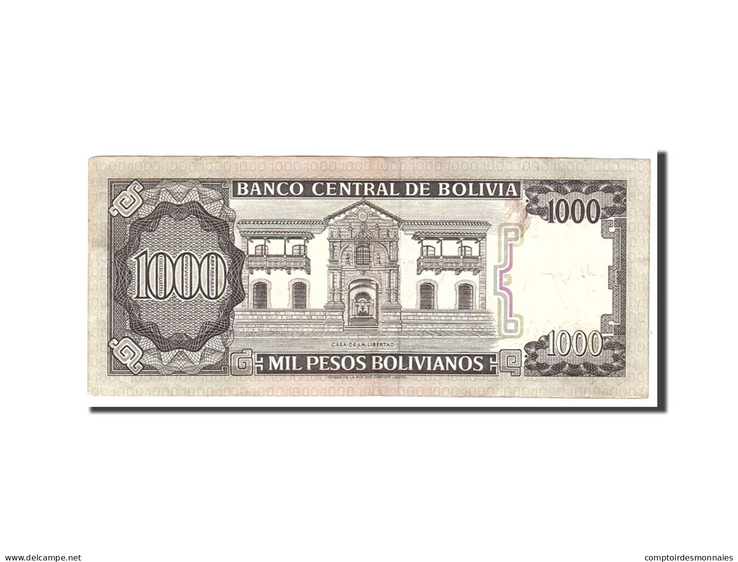 Billet, Bolivie, 1000 Pesos Bolivianos, 1982, 1982-06-25, KM:167a, TTB - Bolivia