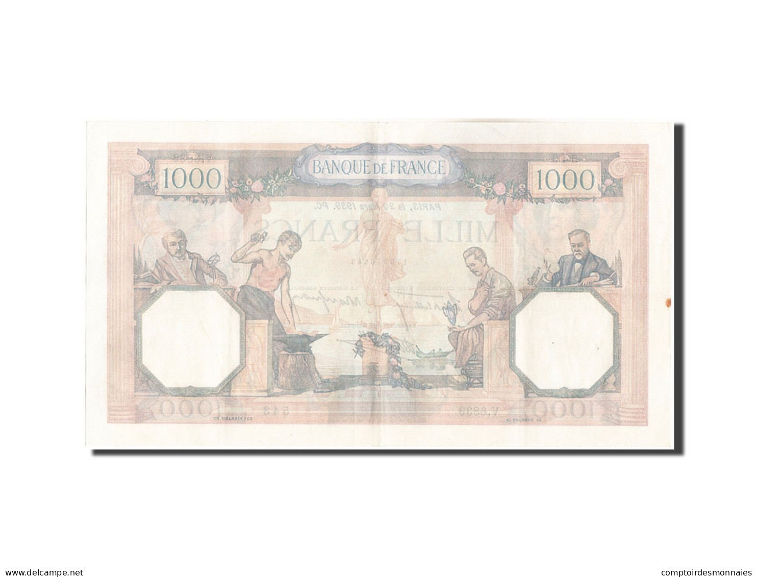 Billet, France, 1000 Francs, 1 000 F 1927-1940 ''Cérès Et Mercure'', 1939 - 1 000 F 1927-1940 ''Cérès Et Mercure''