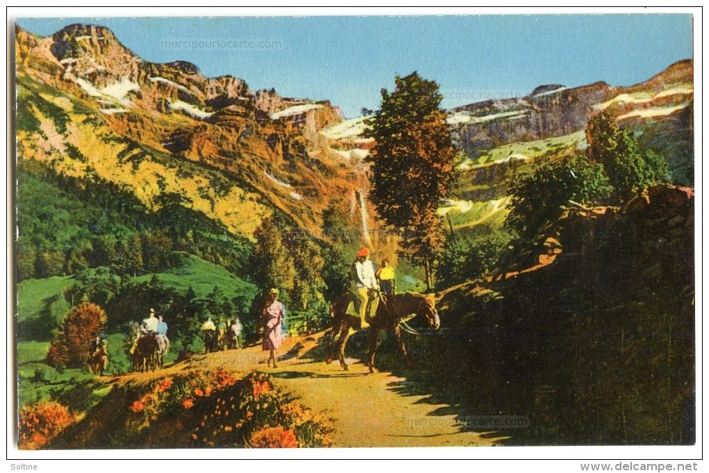 GAVARNIE - Le Chemin Et Le Cirque - écrite Pour Un Usage Autre - 2 Scans - Gavarnie