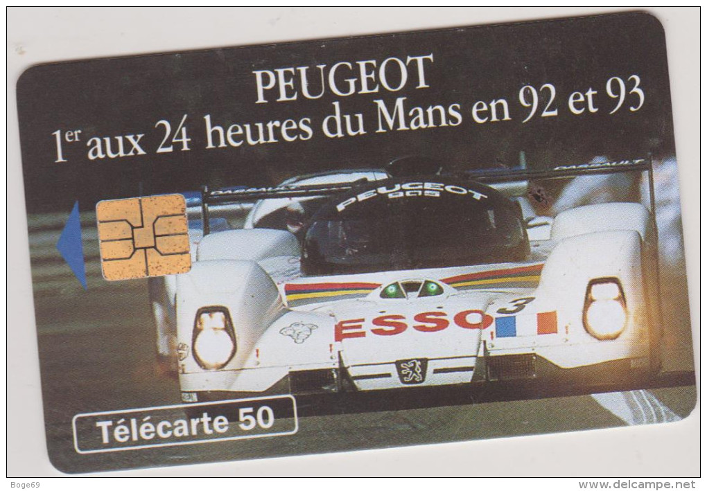 (R) Telecarte , PEUGEOT  , 1 Aux 24 Heures Du Mans En 92 Et 93 ,  50 Unités - Sport