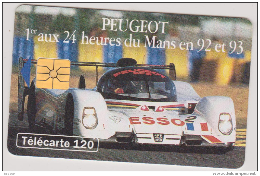 (R) Telecarte , PEUGEOT  , 1 Aux 24 Heures Du Mans En 92 Et 93 , 120 Unités - Sport