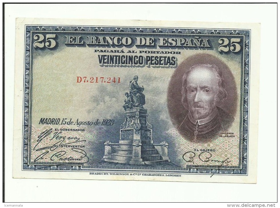 25 PESETAS 1928 - 1-2-5-25 Peseten