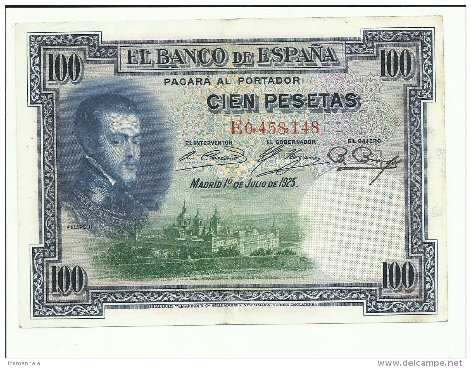 100 PESETAS 1925 - 100 Peseten