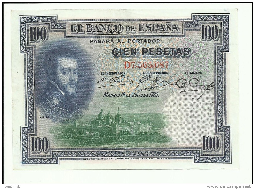 100 PESETAS 1925 - 100 Pesetas